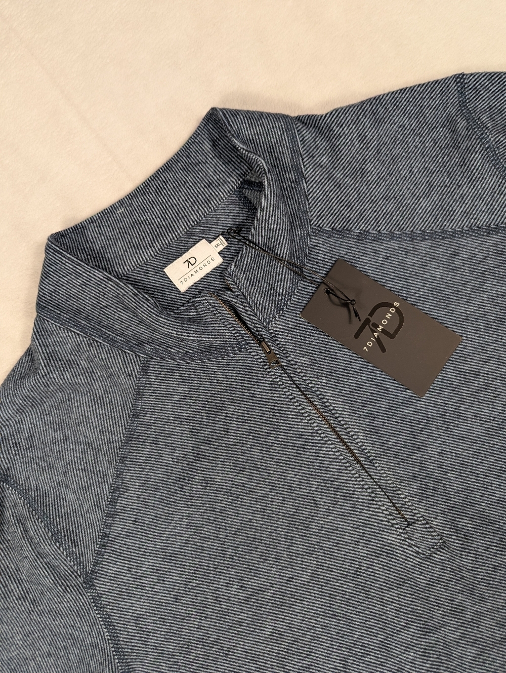 NEW 7 Diamonds‎ Generation 1/4 Zip Pullover Men’s Heathered Navy Size XXL